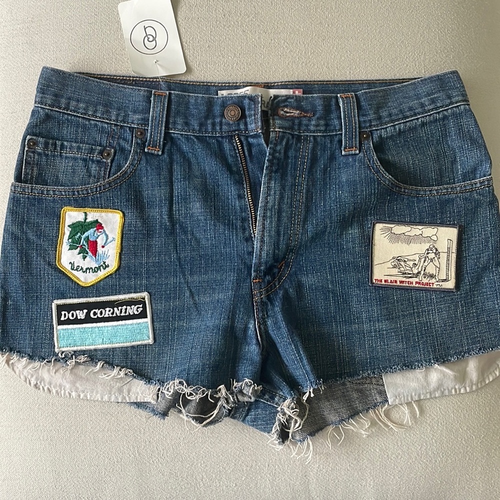 Vintage Levi 569 Cutoffs with patches